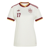 Camiseta España Nico Williams #17 Segunda Equipación Replica Mundial 2026 para mujer mangas cortas